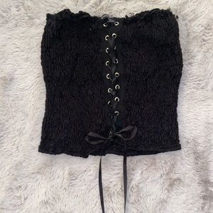 Black crop top.